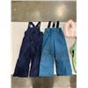 Image 2 : 2 PAIRS KIDS SNOW PANTS, RAIN JACKET, AND BIBS