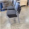 Image 2 : 6 BLACK STACKING CHAIRS