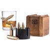 Image 2 : 2 NEW WHISKEY BULLET STONE GIFT SETS, EACH COMES WITH 6 BULLETS ONE SET INCLUDES TONGS