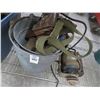 Image 2 : Old Metal Buckets w/Leather Gun Holsters, Vintage Tools, Electric Motor