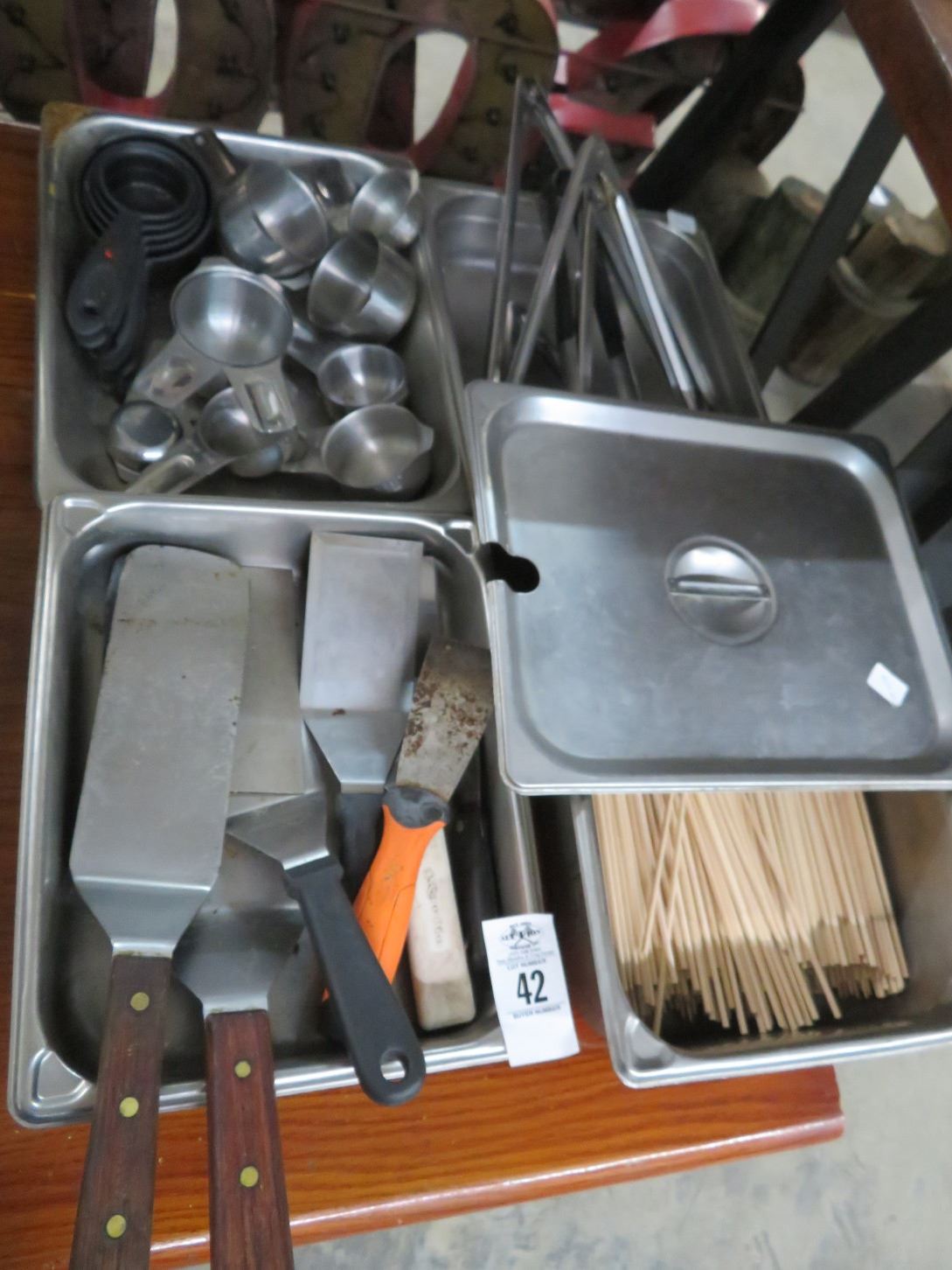 Half Size Insert Pans 4, Turners, Measuring Cups, Sticks
