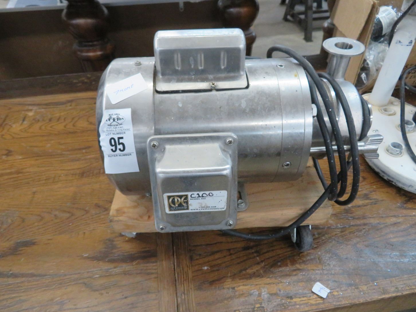 Elektrim 1/2 HP IPH 1725 RPM S/S Electric Motor w/Dolly and Pump Diaphram