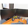 Image 2 : AOC Double Pedestal Monitor, In/Out Baskets, Monitors, Office Supplies