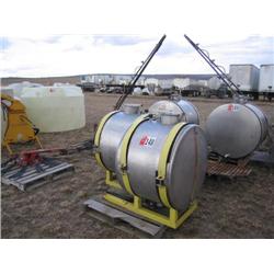 (2) Stainless Steel 100 gal Tanks