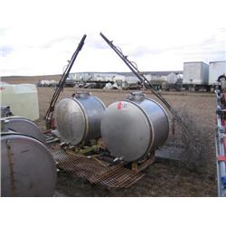 (2) Stainless Steel 100 gal Tanks