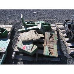 Pallet of John Deere Weights & Brackets