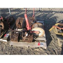 Pallet of Onion Planter Packer Wheels
