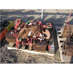 Pallet of Onion Planter Packer Wheels