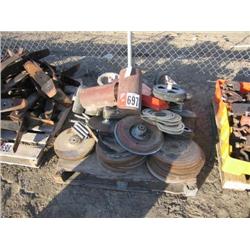 Pallet of Disc Blades & Milton Wheels