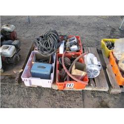 Pallet of Wire, Motor & Misc Parts