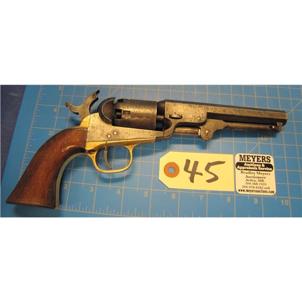 Colt, Model 1849??, .31 Caliber, 5" barrel, Brass grip straps and trigger housing, serial number: 29