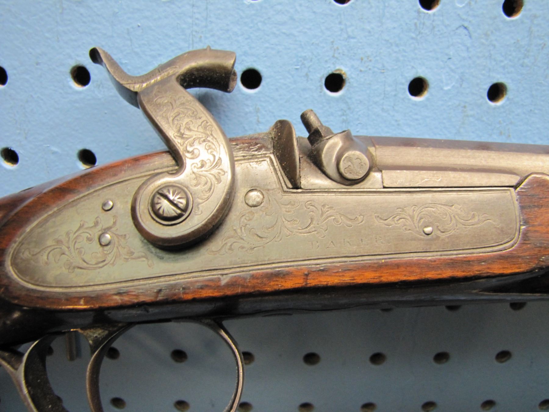 Baker percussion half stock sporting rifle .52c circa 1835, good bore ...