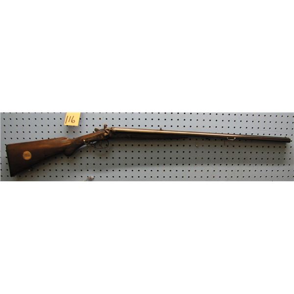 C. Hanquest, Liege, cape gun, 16 guage and 12.7 X 44R rifle barrel, 50-70 case almost fits, 27" barr