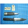 Image 1 : Bowie knife with 5 " clip point blade, ebony handle marked W.F.Co. EX   … CONSIGNOR ID # …B8