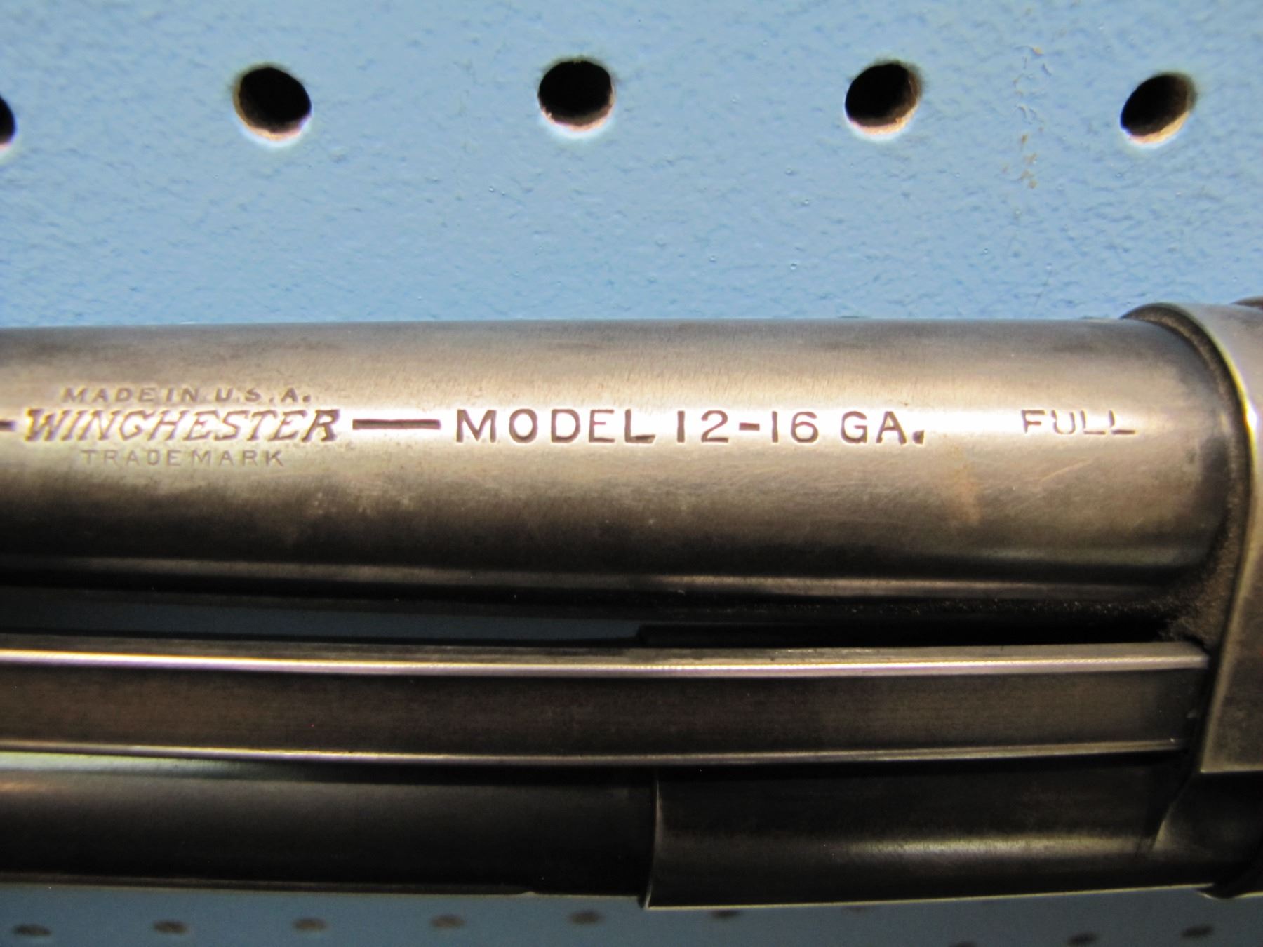 Winchester model 12 pump action 16 gage shotgun full choke , serial