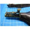 Image 2 : Leather shot pouch, marked in oz., spring works    … CONSIGNOR # …A9