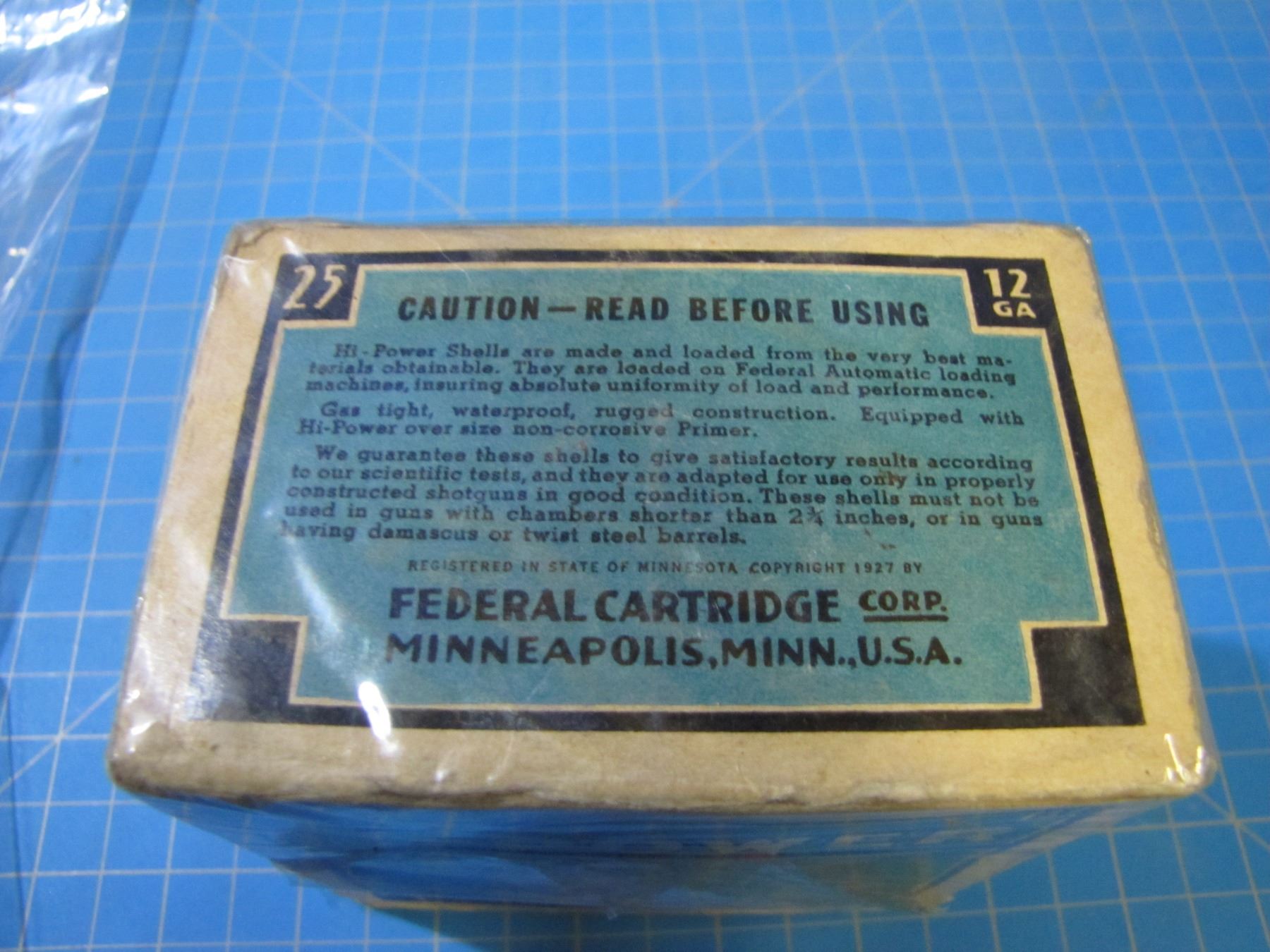 Federal Shells Box collector box federal cartridge Corp hi - power shot shells -- WITH ...