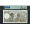 Image 2 : French West Africa, 1950, 5000 Francs, M.285 380. PMG 53. A beautiful French style banknote with lar