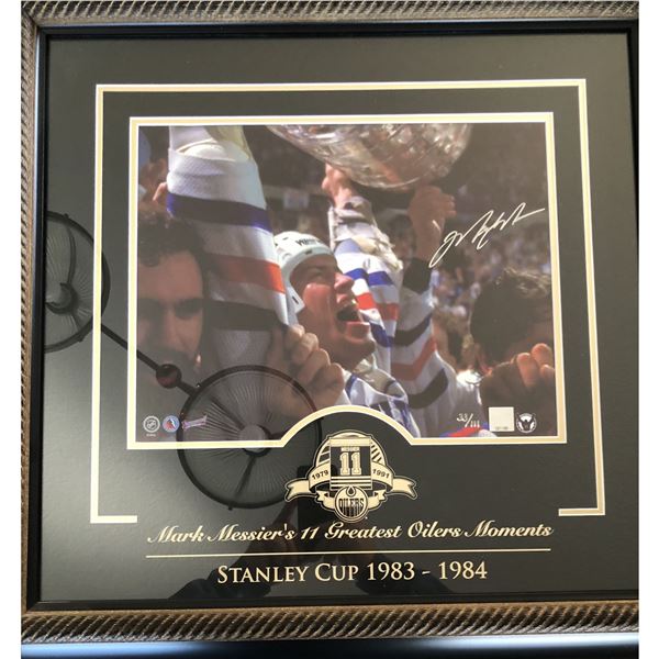 Limited Edition Mark Messier 11"x14" Greatest Moments '83-84 Stanley Cup autographed w/ COA