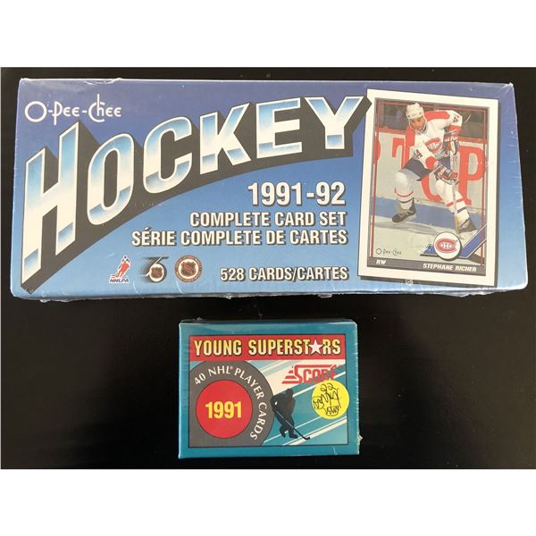 1991 O-PEE-CHEE complete hockey set sealed & SCORE 1991 Young Guns sealed set