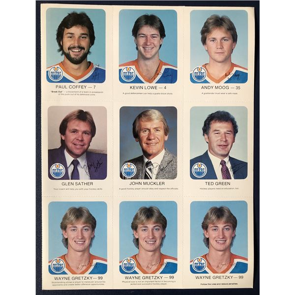 198283 RED ROOSTER Edmonton Oilers set on 2 uncut sheets