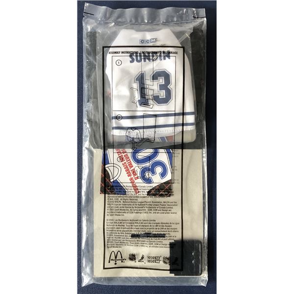 2003 McDONALD'S Mats Sundin (HOF) Mini jersey w/ stand