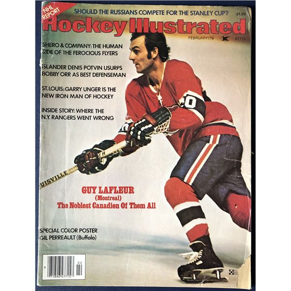 Hockey Illustrated February 1976 - Guy Lafleur cover (HOF)