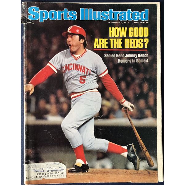 Sports Illustrated November 1, 1976 - Johnny Bench cover (HOF)