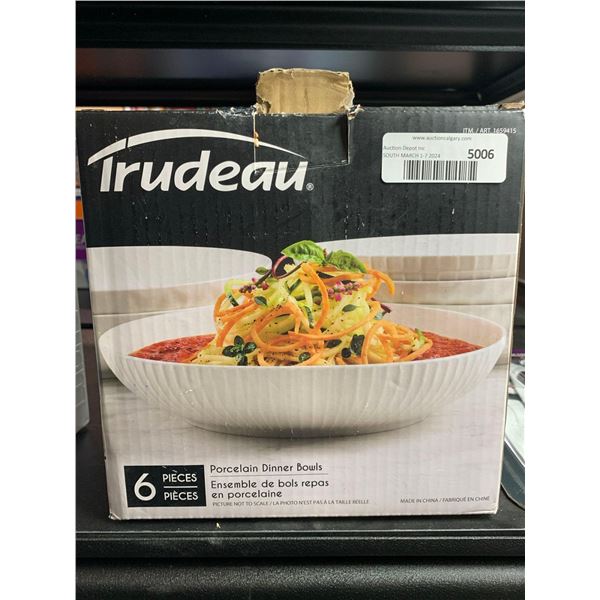 Trudeau 6 piece porcelain dinner bowls