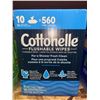 Image 1 : Cottenelle flushable wipes 10 x 56ct pack