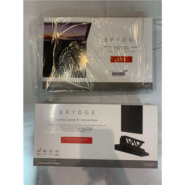 Brydge Surface Laptop 15" Vertical Dock and Wireless Keyboard With Touchpad for Surface Pro