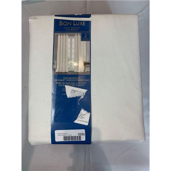 Bon Luxe Luxury Redefined 2 Panels 100% Blackout Grommet Window Panel Pair