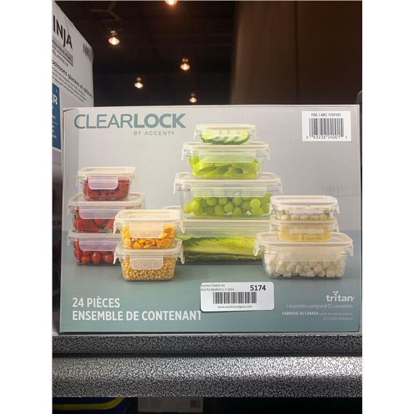 Clear Lock 24 Piece Containers