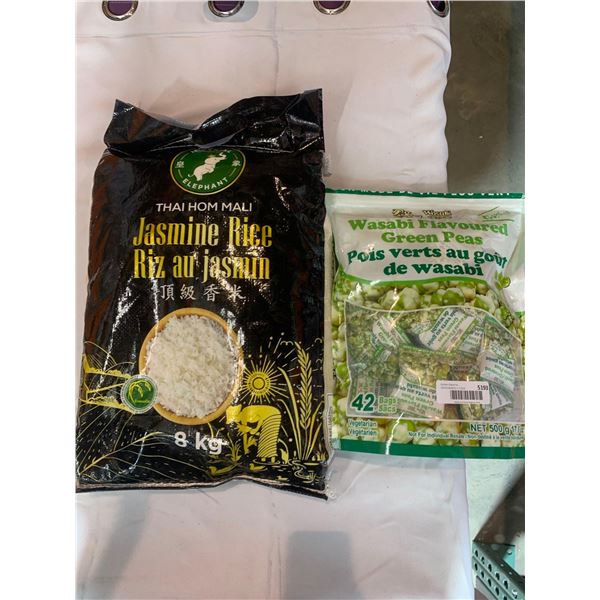Assorted Lot of Jasmine Rice and Wasabi Flavoured Green Peas