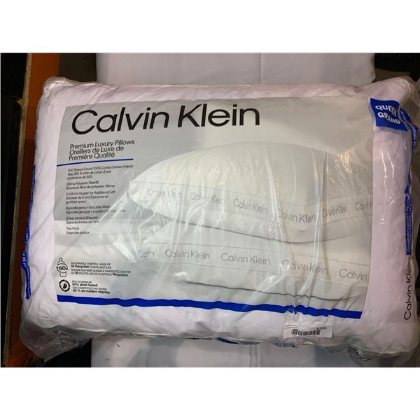 Calvin Klein Premium Luxury Pillows Queen Size Lot of 2