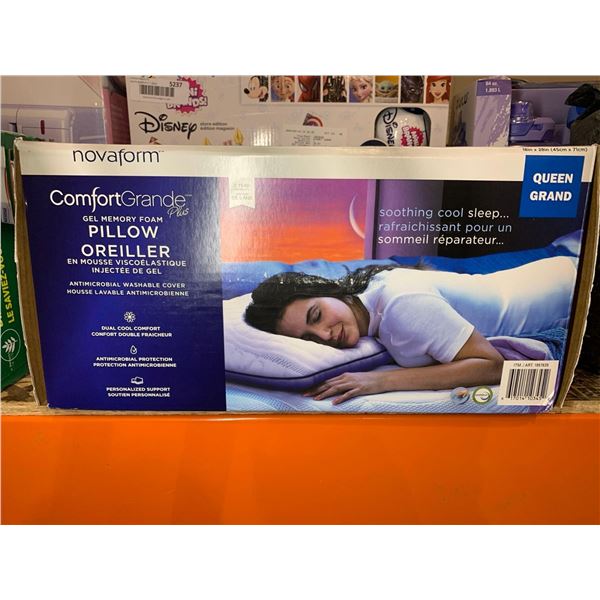 Nova Form Comfort Grande Gel Memory Foam Pillow Queen Size