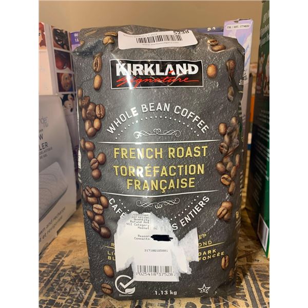Kirkland Whole Bean Coffee French Roast 1.13kg