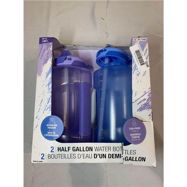 2 Leak Proof Half Gallon Water Bottles