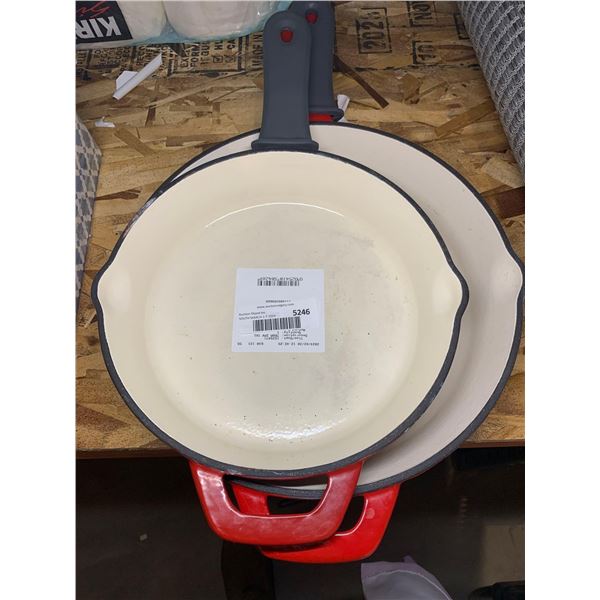 Tramontina Enameled Cast Iron Skillets, 2-piece