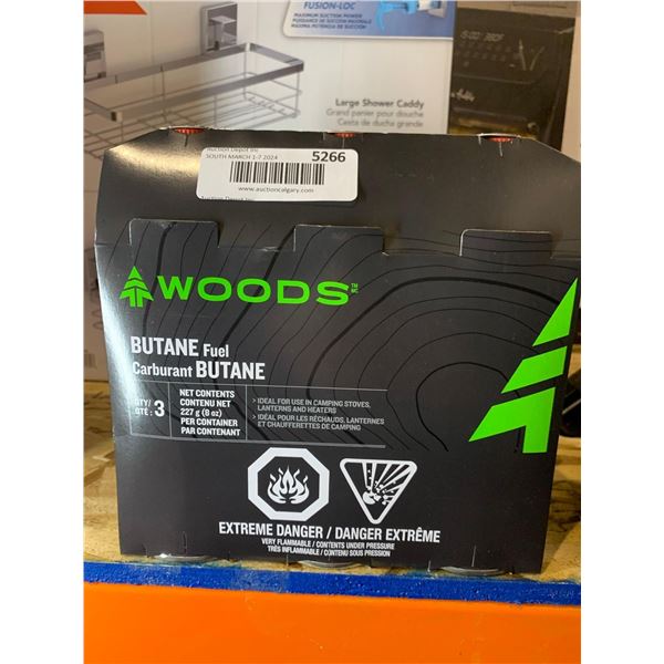 Woods butane fuel 3x227g