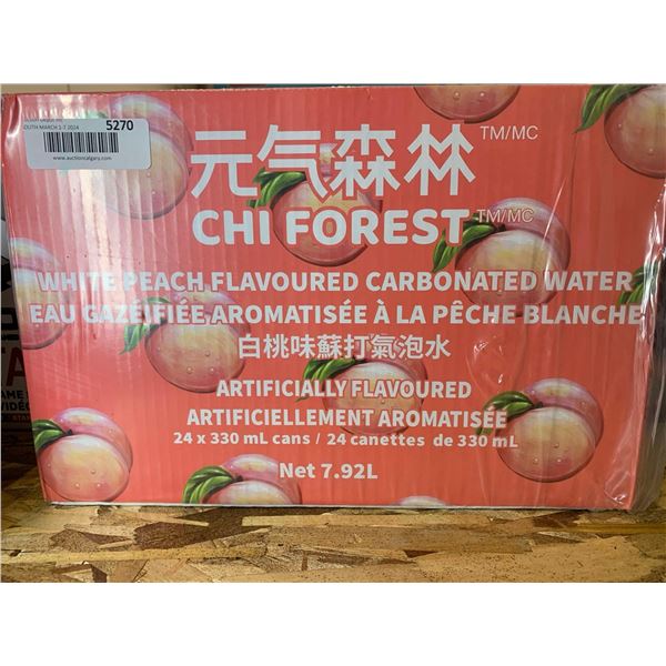 Chi forest white peach flavoured sparking water 24x330ml