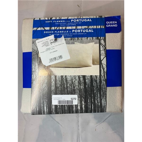 Soft flannel from Portugal queen size bed sheet set