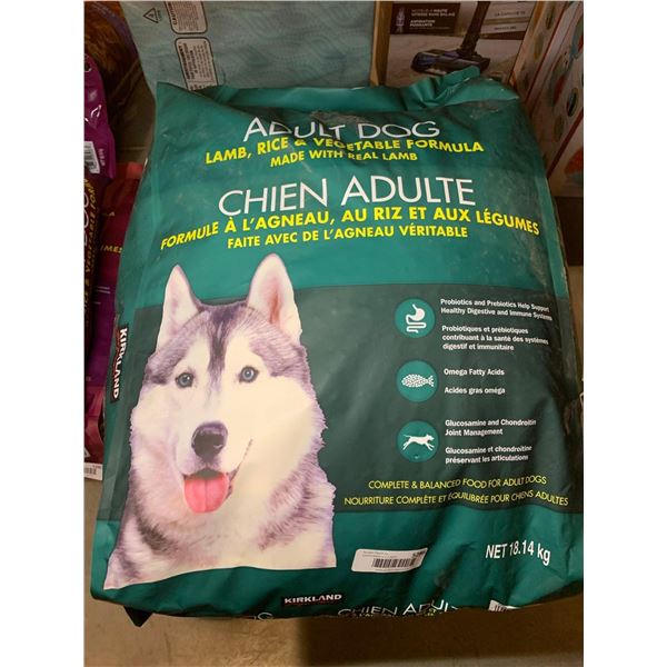 Kirkland signature lamb rice and vegetable adult dog food 18.14kg