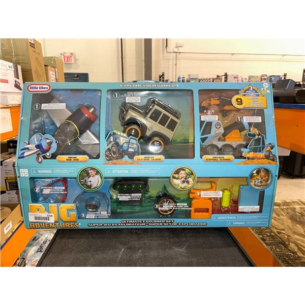 Little tikes big adventures 3 pack of toys, mining truck, submarine, motorcycle