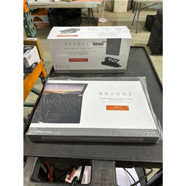 Brydge wireless keyboard with touch pad and docking station for microsoft surface pro tablet