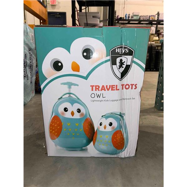 Heys travel tots owl luggage and backpet set for children