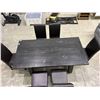 Image 3 : Dinning room table with 6 leather chairs 78.5"x39"
