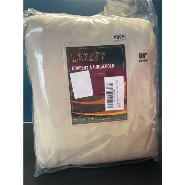 Lot of 1 Pack of Lazzzy Velvet Curtains - 2 Panels - 96 inch length