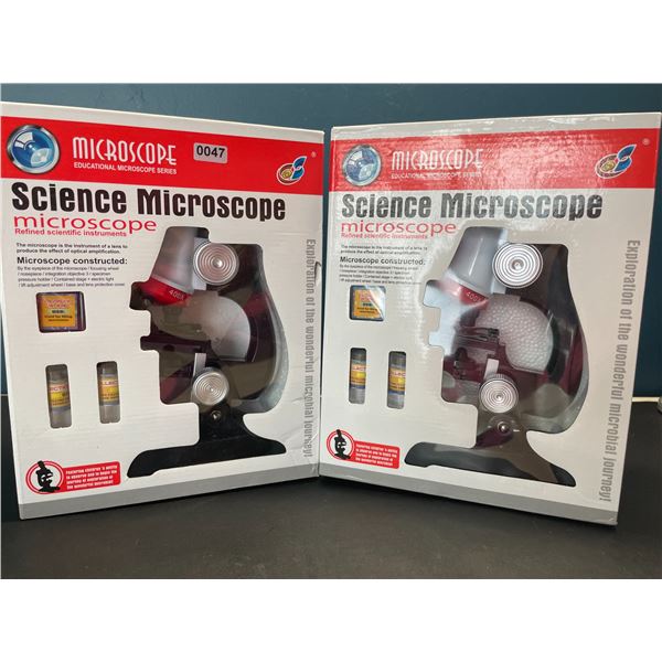 Lot of 2 Kid's Science Microscope Kits  - 1200X Magnification - Educational Microscopes - Brand New!