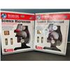 Image 1 : Lot of 2 Kid's Science Microscope Kits  - 1200X Magnification - Educational Microscopes - Brand New!